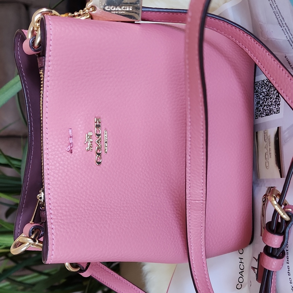 Gorgeous NWOT Coach Mini Town Bubblegum Pink Leather Bucket Crossbody Bag  💗🎁 - Picture 15 of 16